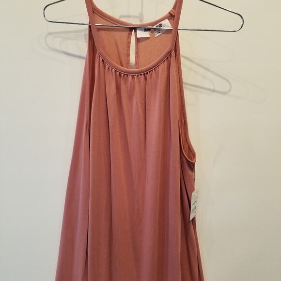 Double Zero NEW Solid Halter Midi Dress Rose Size L - Picture 6 of 11